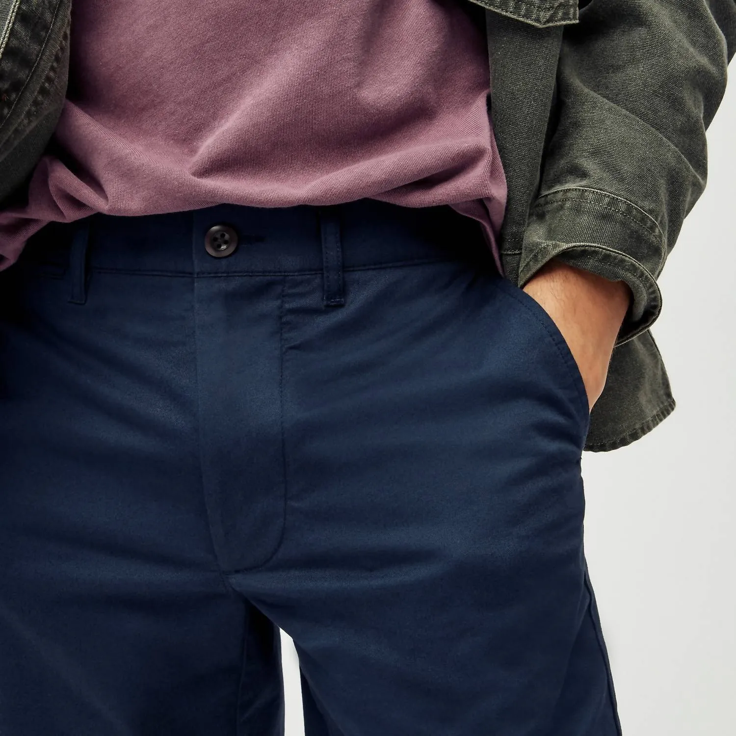 9" Stretch Chino Shorts In Navy