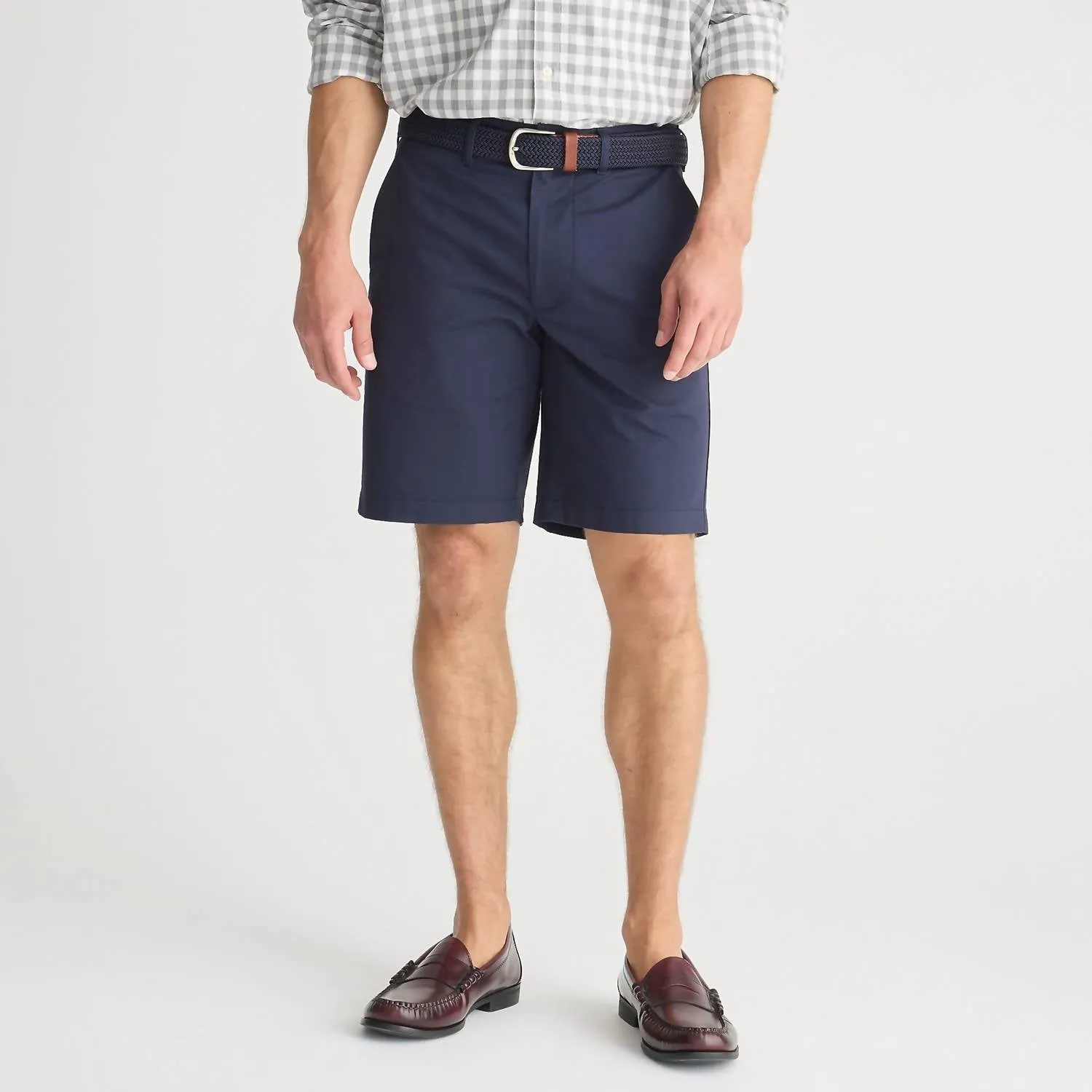 9" Stretch Chino Shorts In Navy