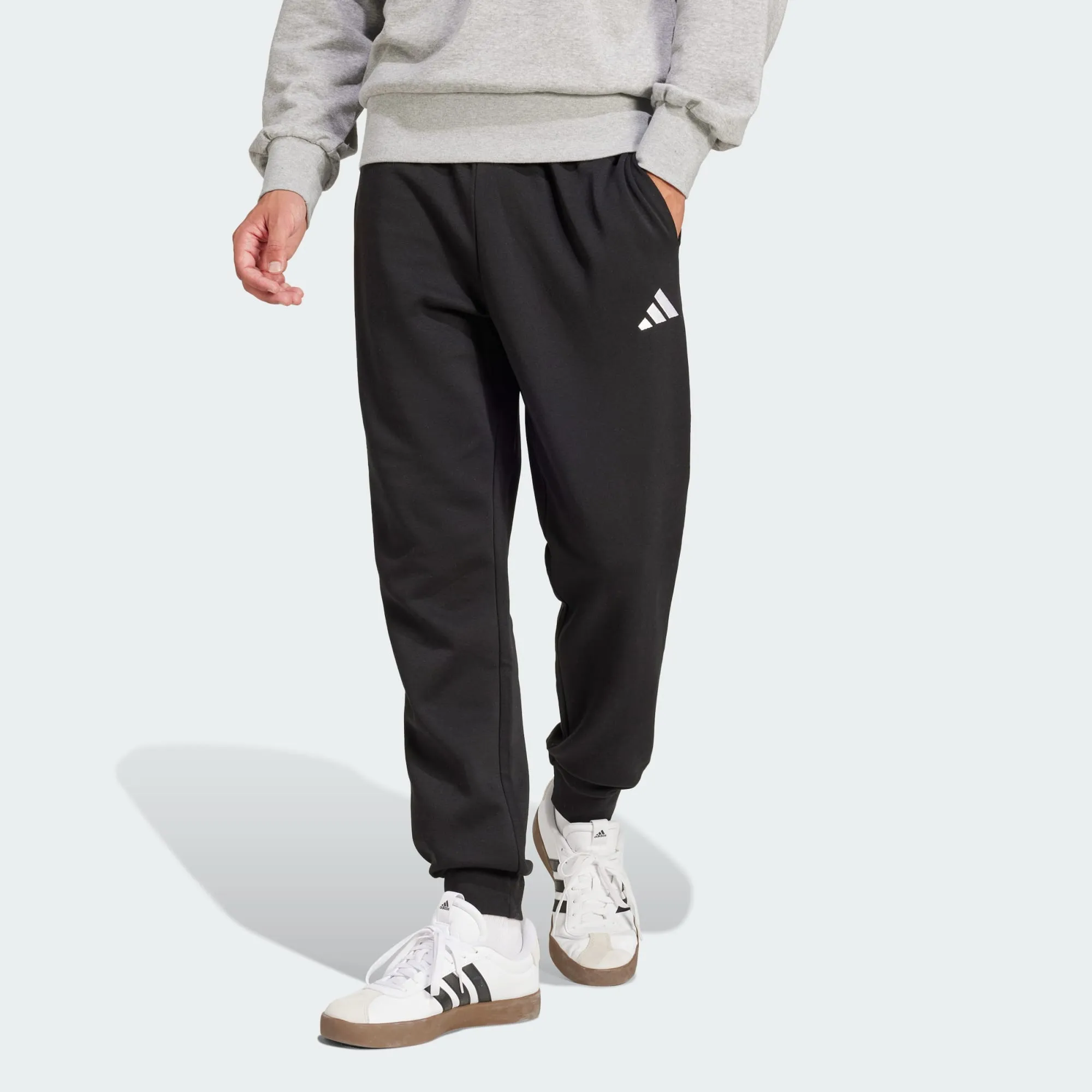 ADIDAS MEN'S ESSENTIALS FEELCOZY FLEECE BLACK PANT
