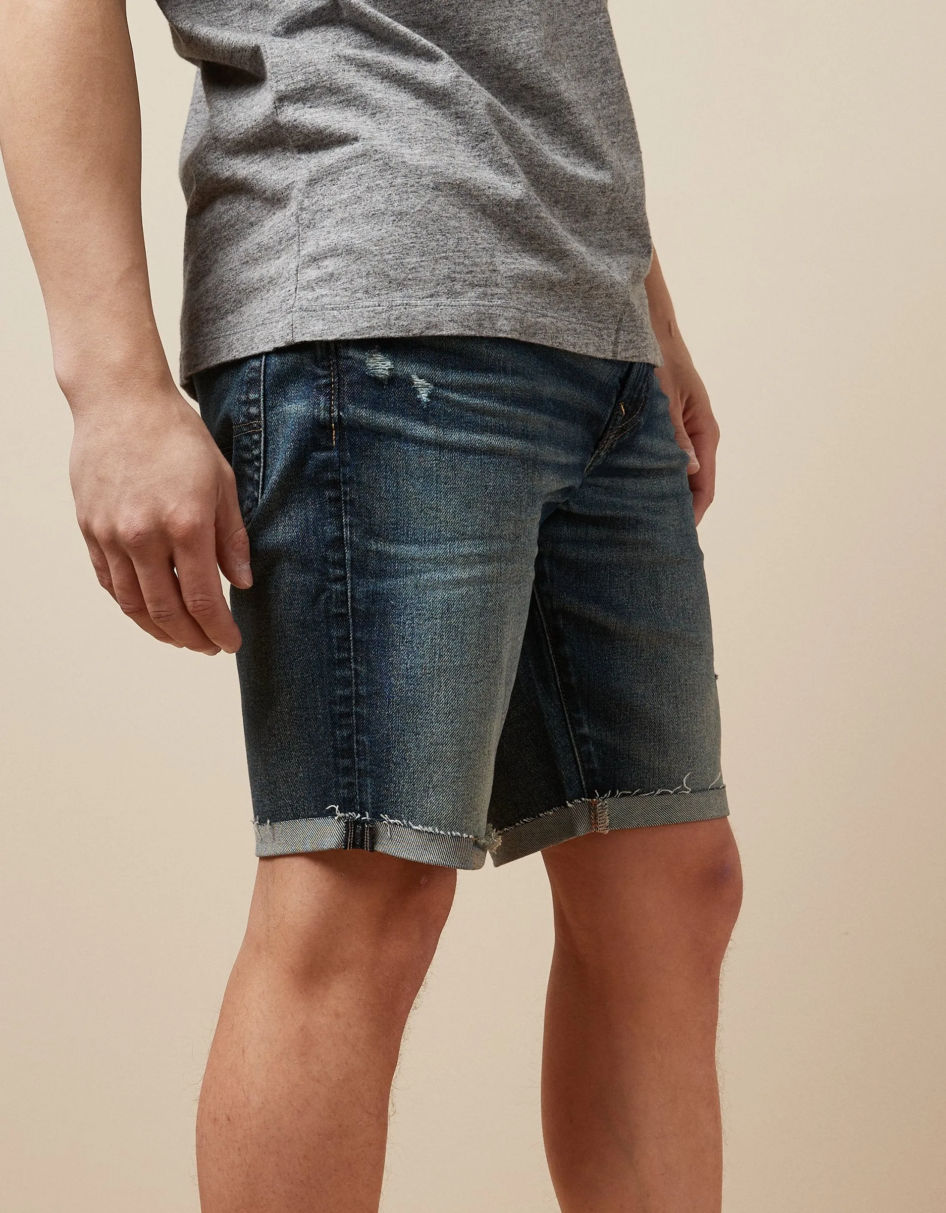 AE AirFlex  Ultrasoft 9" Patched Denim Short