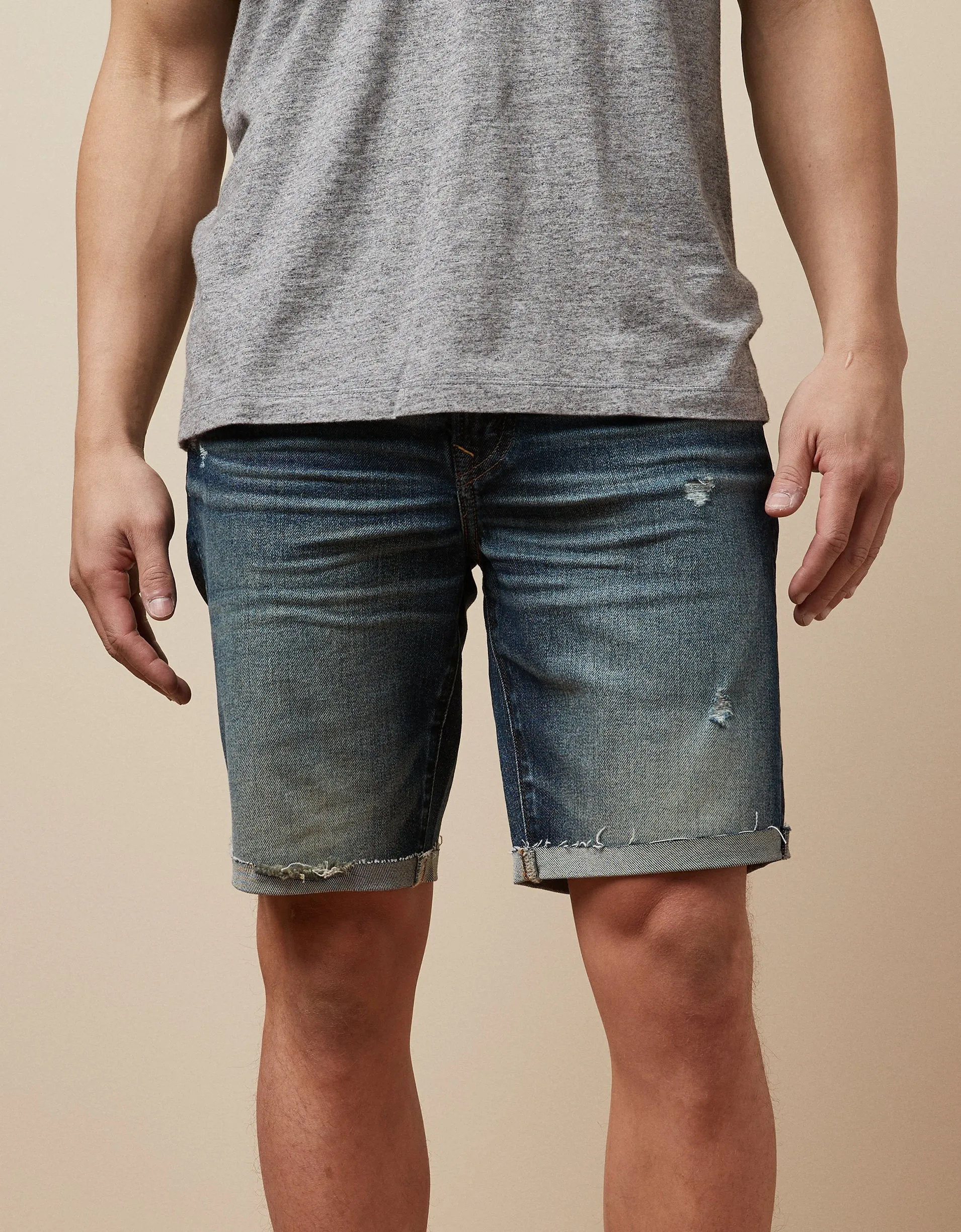 AE AirFlex  Ultrasoft 9" Patched Denim Short