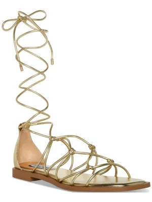 Ainsley Womens Faux Leather Caged Gladiator Sandals