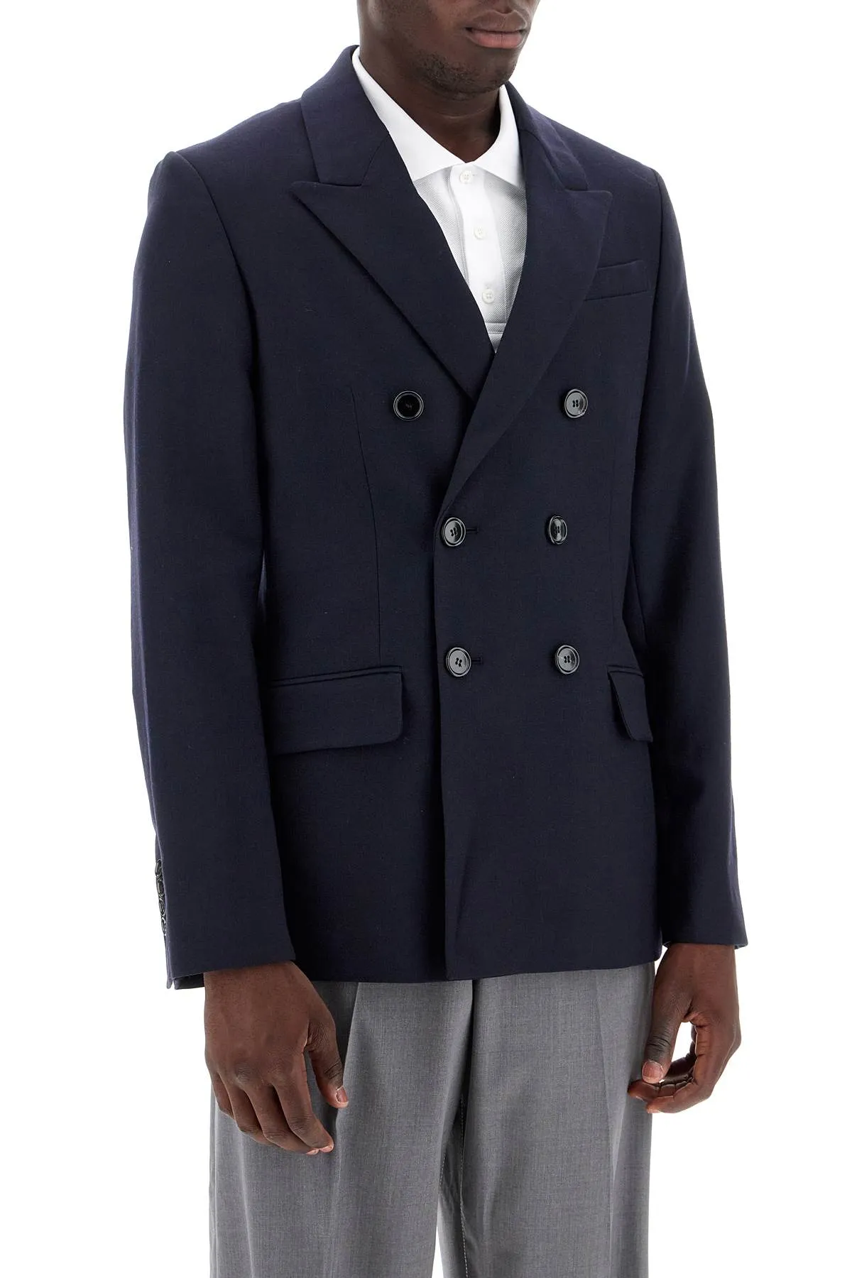 Ami Alexandre Matiussi Men's Double-Breasted Wool Jacket