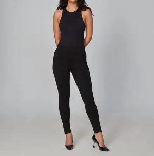 Anna-J Mid Rise Leggings In Black