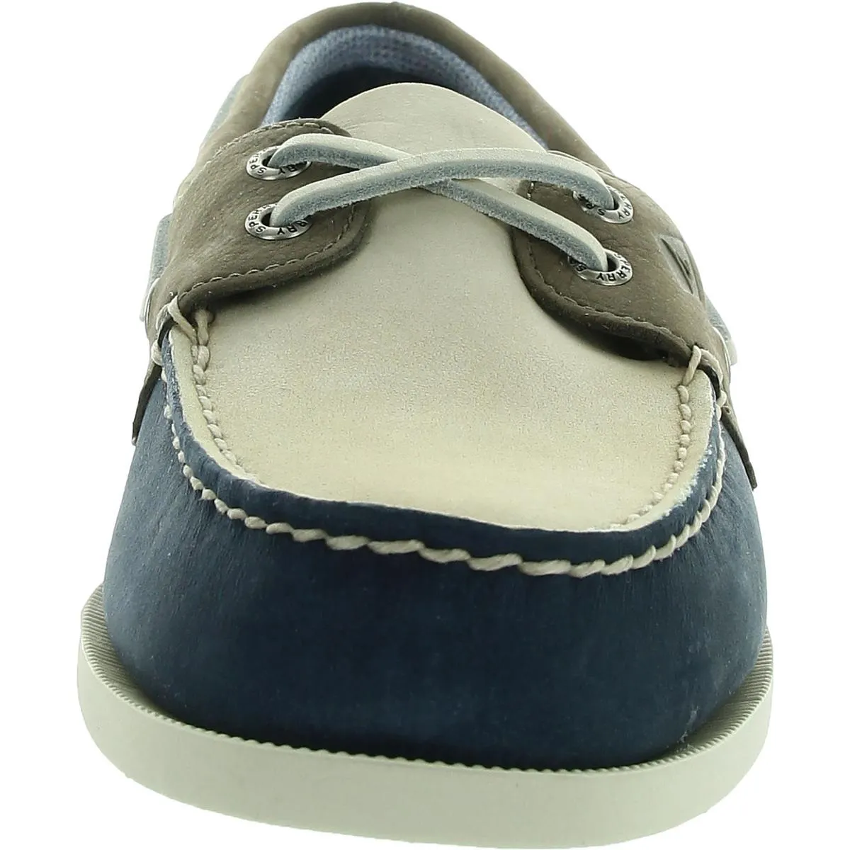 A/O Plush Wave Mens Colorblock Leather Boat Shoes
