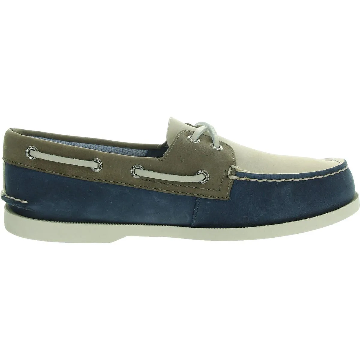 A/O Plush Wave Mens Colorblock Leather Boat Shoes