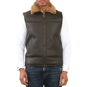 Aviator Shearling Sheepskin Gilet