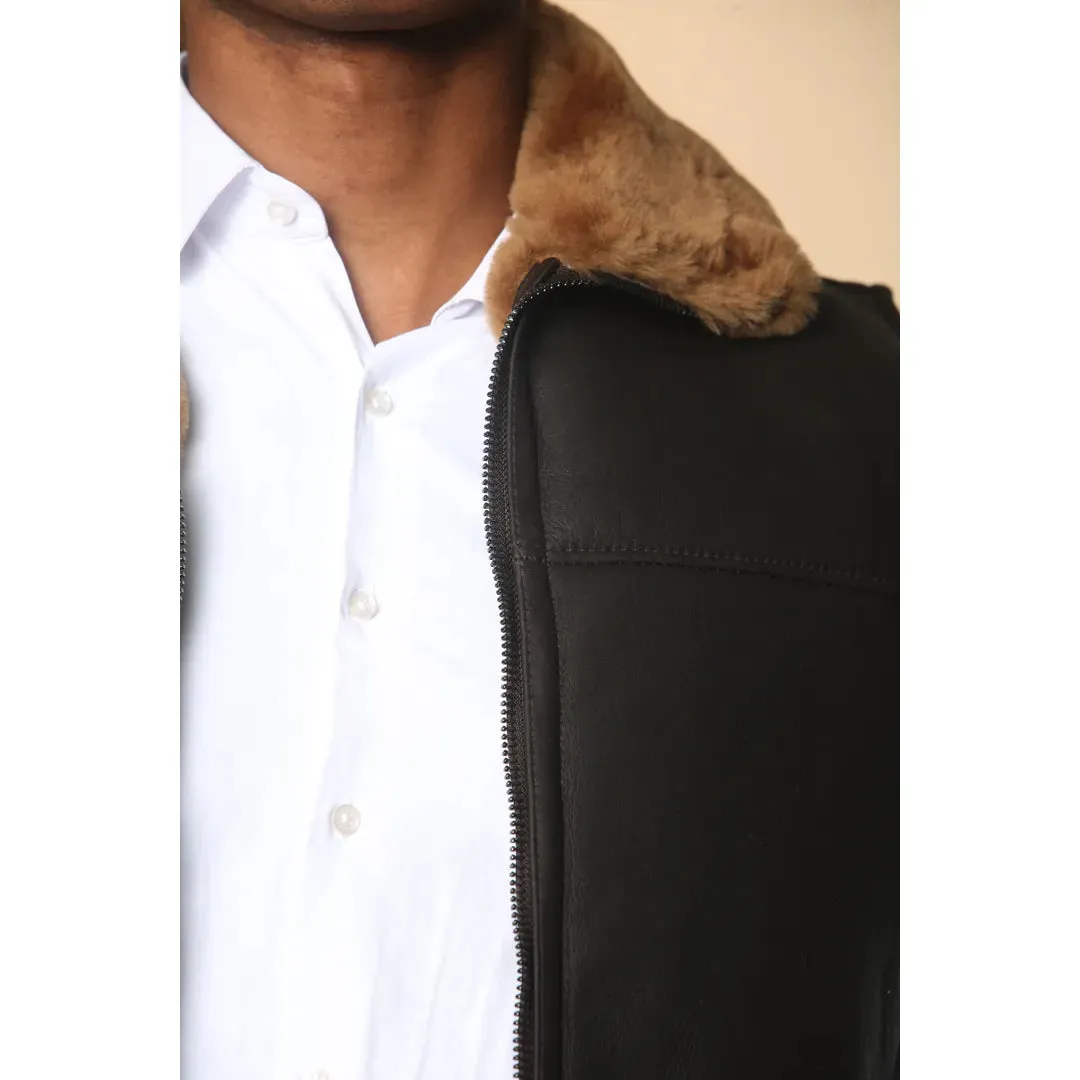 Aviator Shearling Sheepskin Gilet