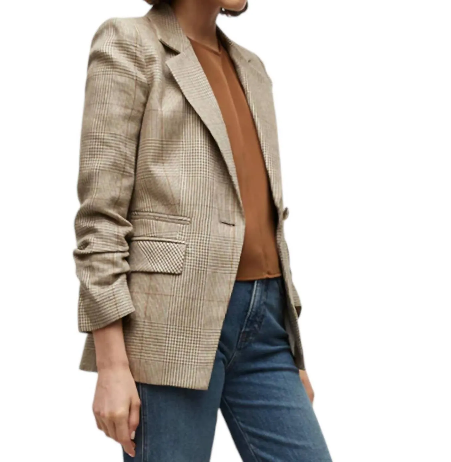Battista Dickey Jacket In Ecru/ochre