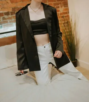 Block Him Blazer Set In Black