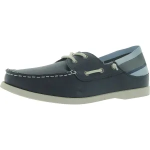 Bobby Mens Faux Leather Padded Insole Boat Shoes