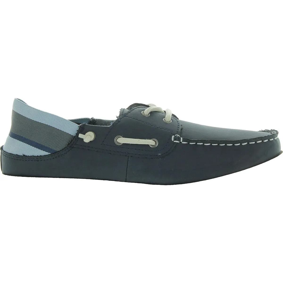 Bobby Mens Faux Leather Padded Insole Boat Shoes