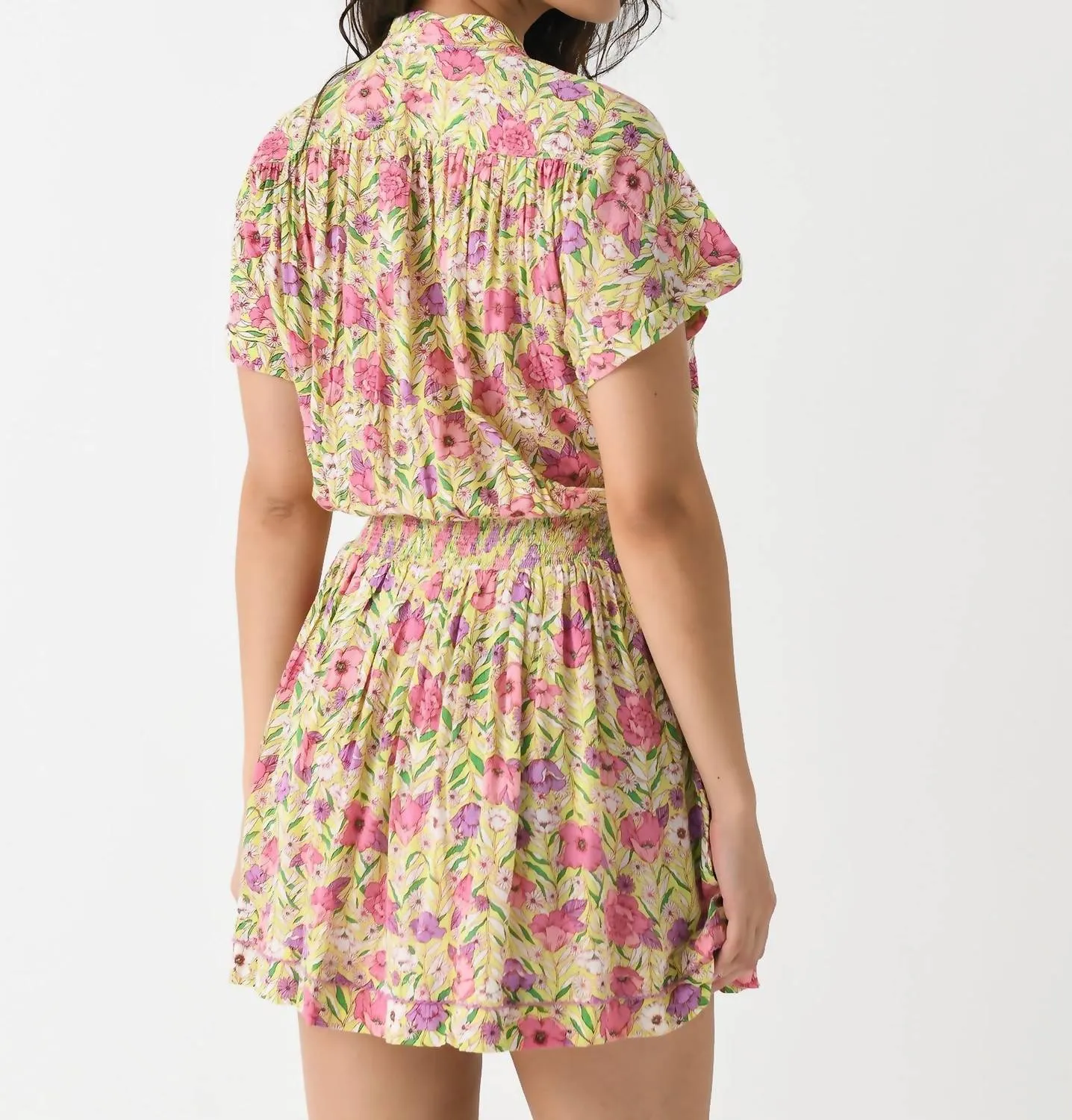 Bora Short Jumpsuit In Green Petunia