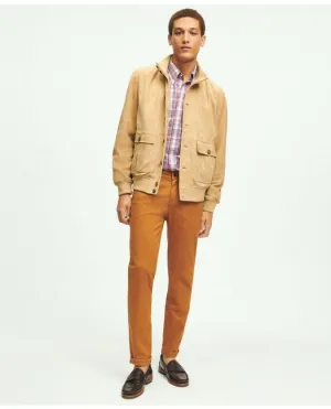 Brooks Brothers Men's Sueded Leather Jacket Beige Brooks Brothers