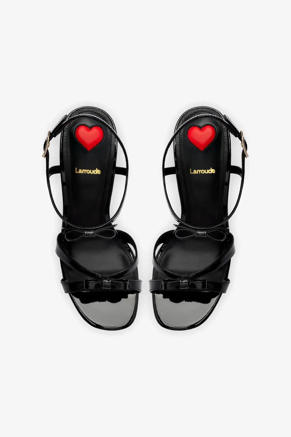Brooks Sandal In Black Patent Leather