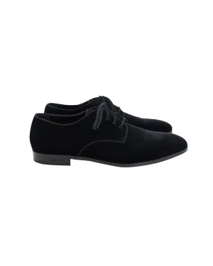 Burberry Lace Up Derby Oxfords in Black Velvet