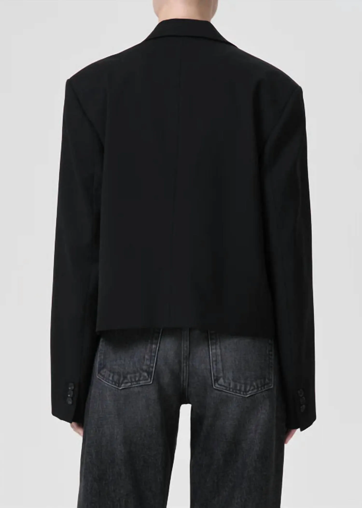 Callie Cropped Blazer In Black