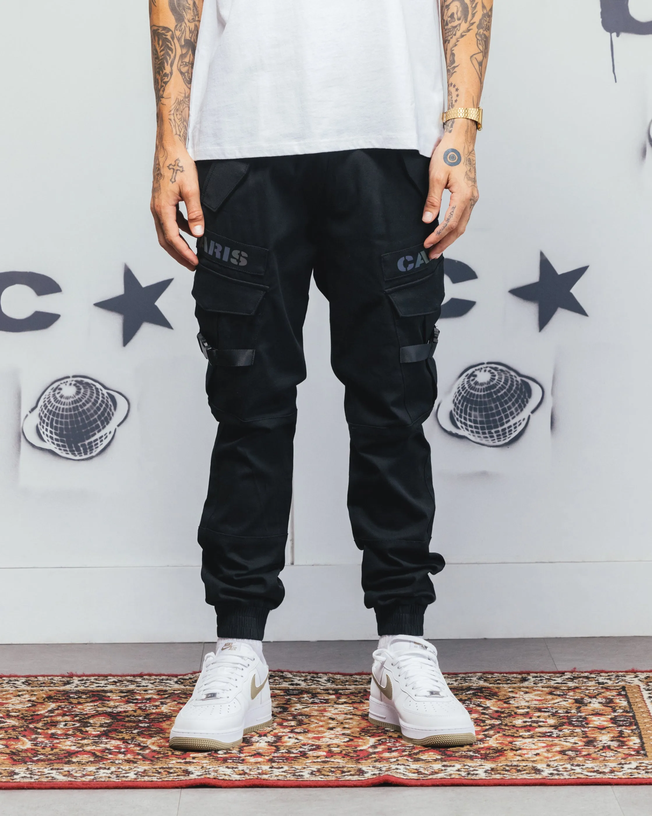 Carré Reflective Transition Cargo Joggers Black/Multi-coloured