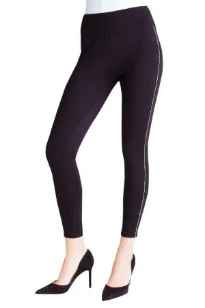 Chain And Bead Leggings In Black/silver