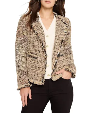 Chain Trim Fringe Mix Knit- Sweater In Neutral Mix