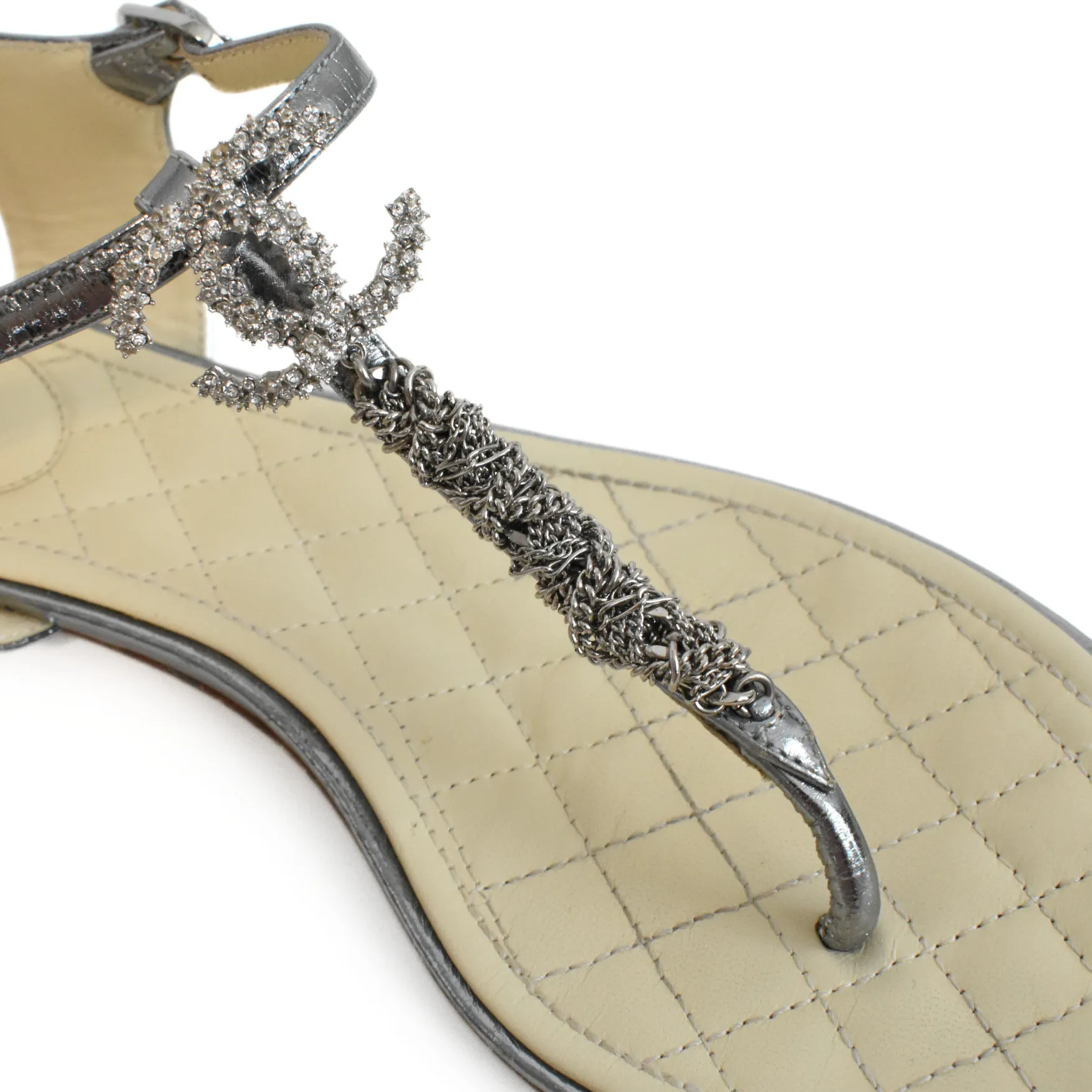 Chanel Chain Sandals - Women's 38