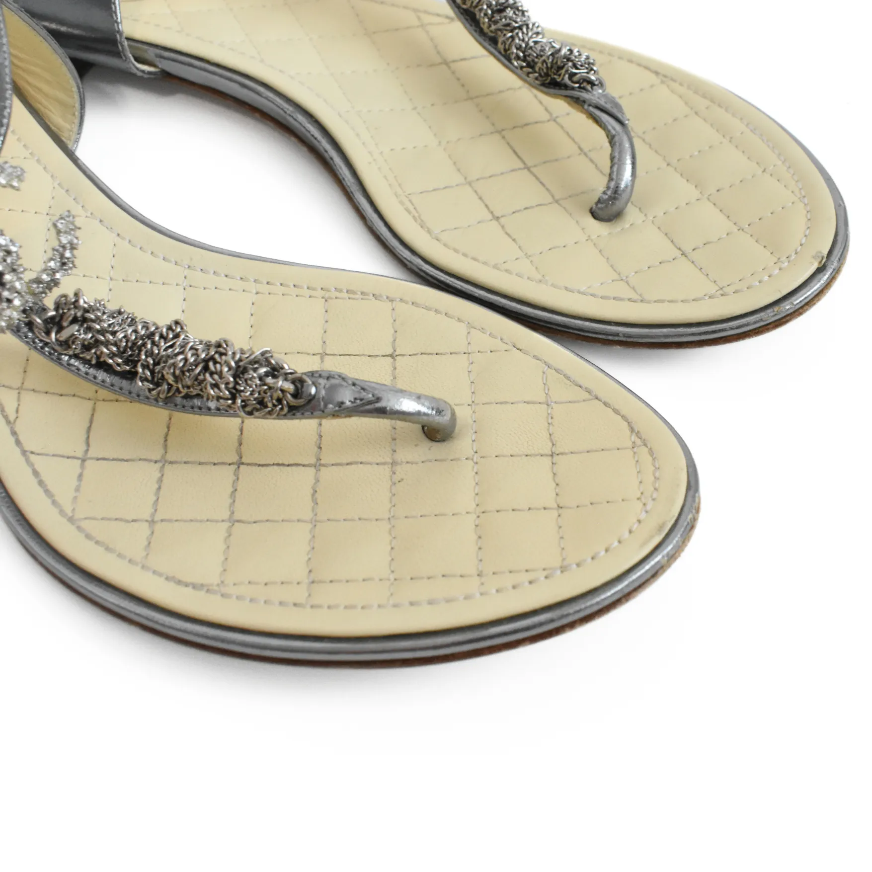Chanel Chain Sandals - Women's 38