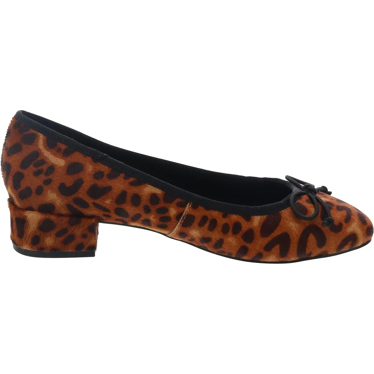 Cherish Womens Animal Print Manmade Loafer Heels