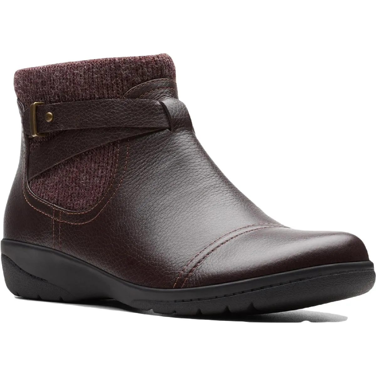 Cheyn Kisha Womens Leather Round Toe Booties