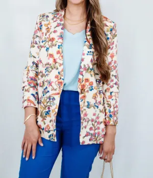 Chloe Blazer In Cream Multi