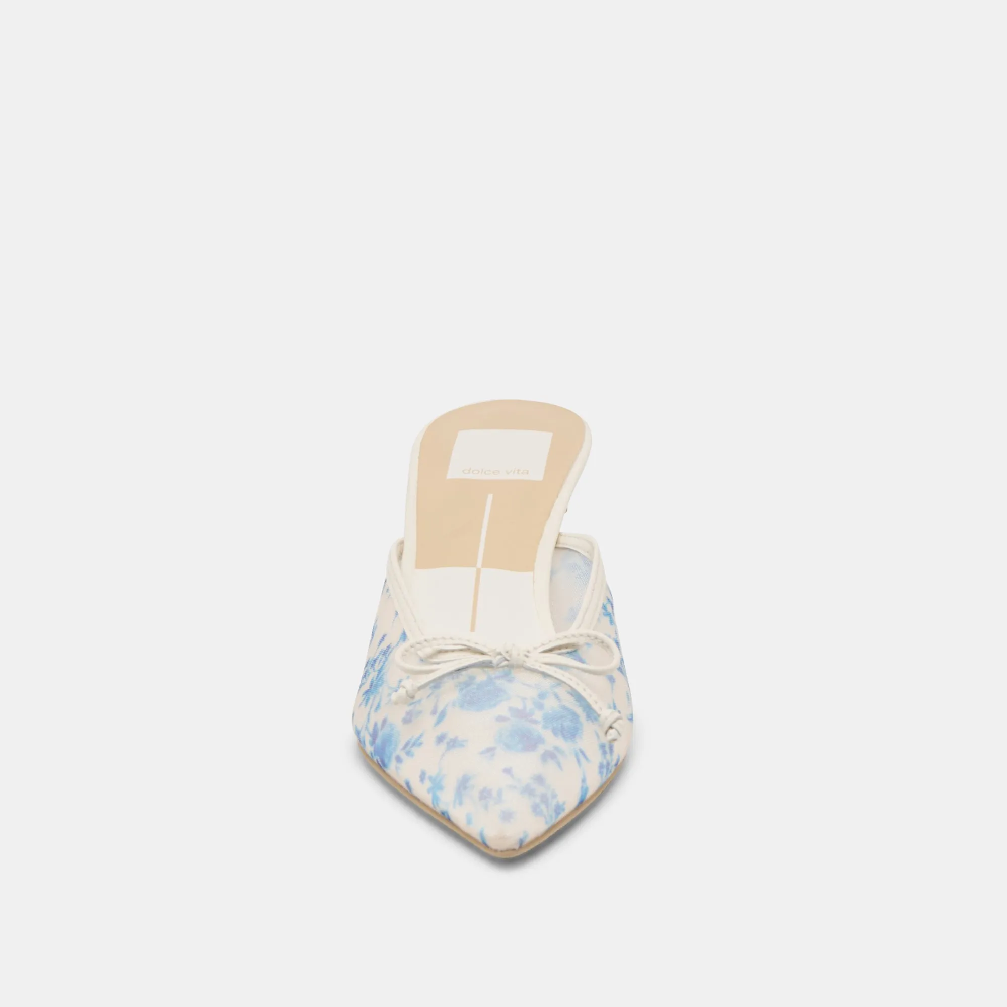 CLEO HEELS BLUE FLORAL MESH