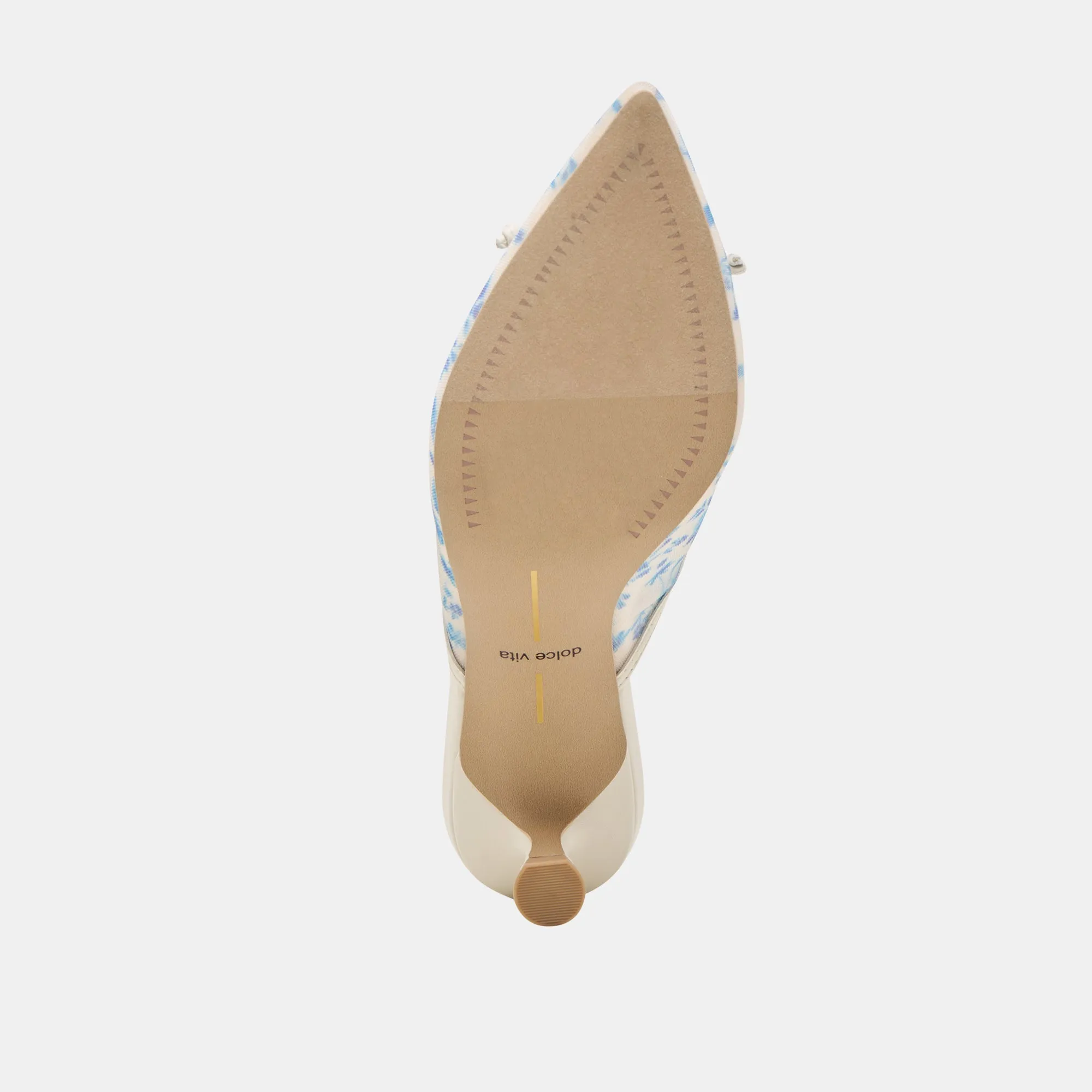 CLEO HEELS BLUE FLORAL MESH