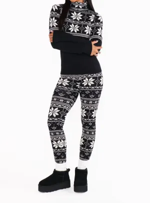 Cozy Leggings In Fair Isle Print