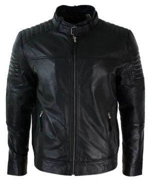Cross Zip Biker Racer Jacket