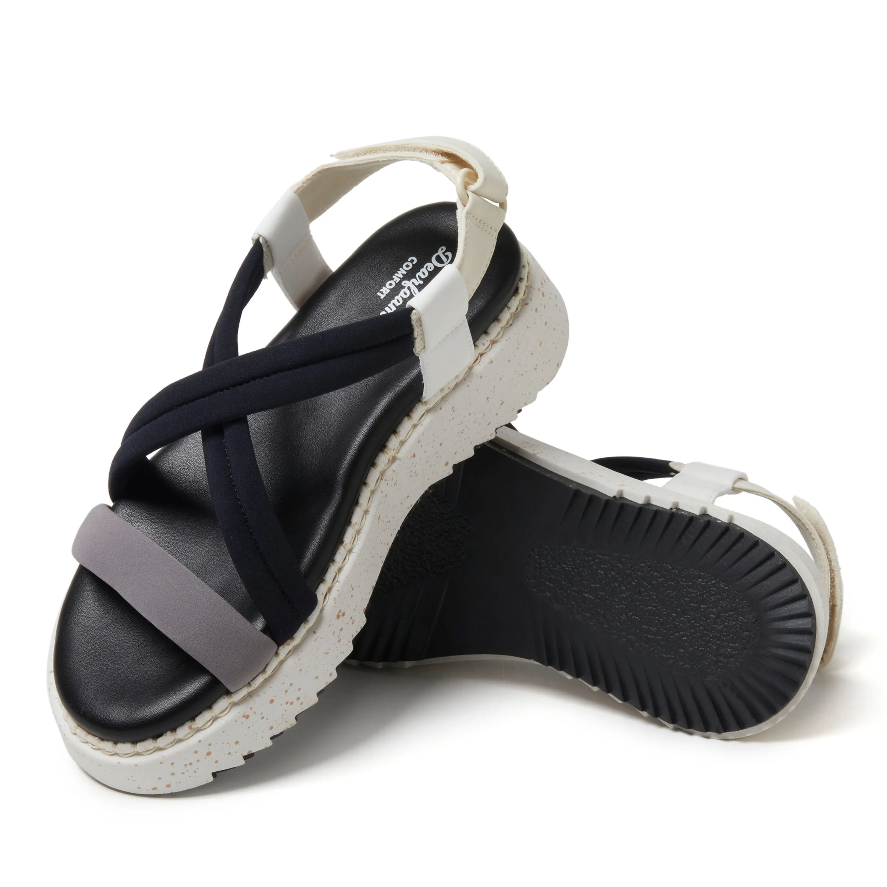 Dearfoams Women's Daylen Adjustable Strap Platform Sandal