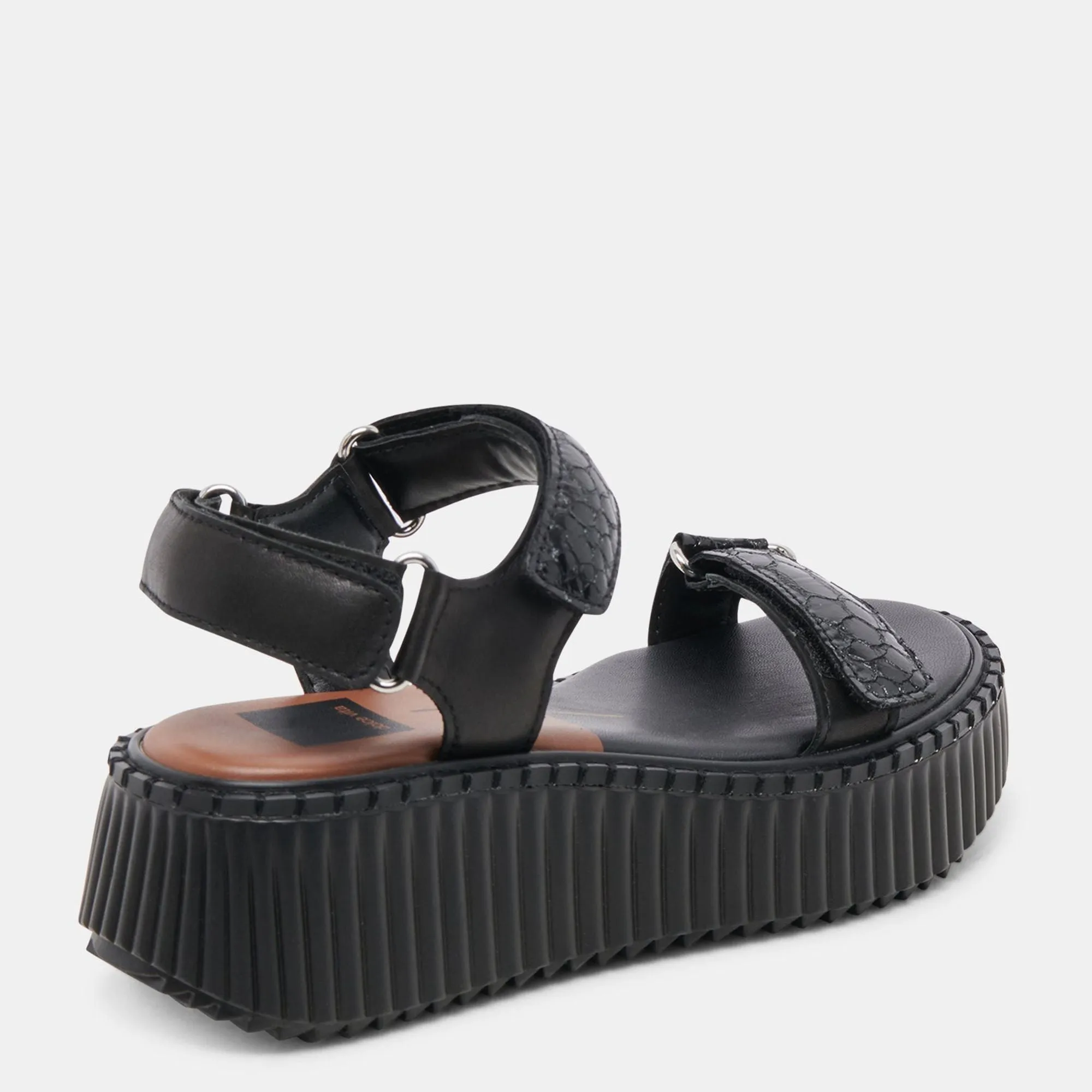 Debra Sandals Midnight Embossed Leather