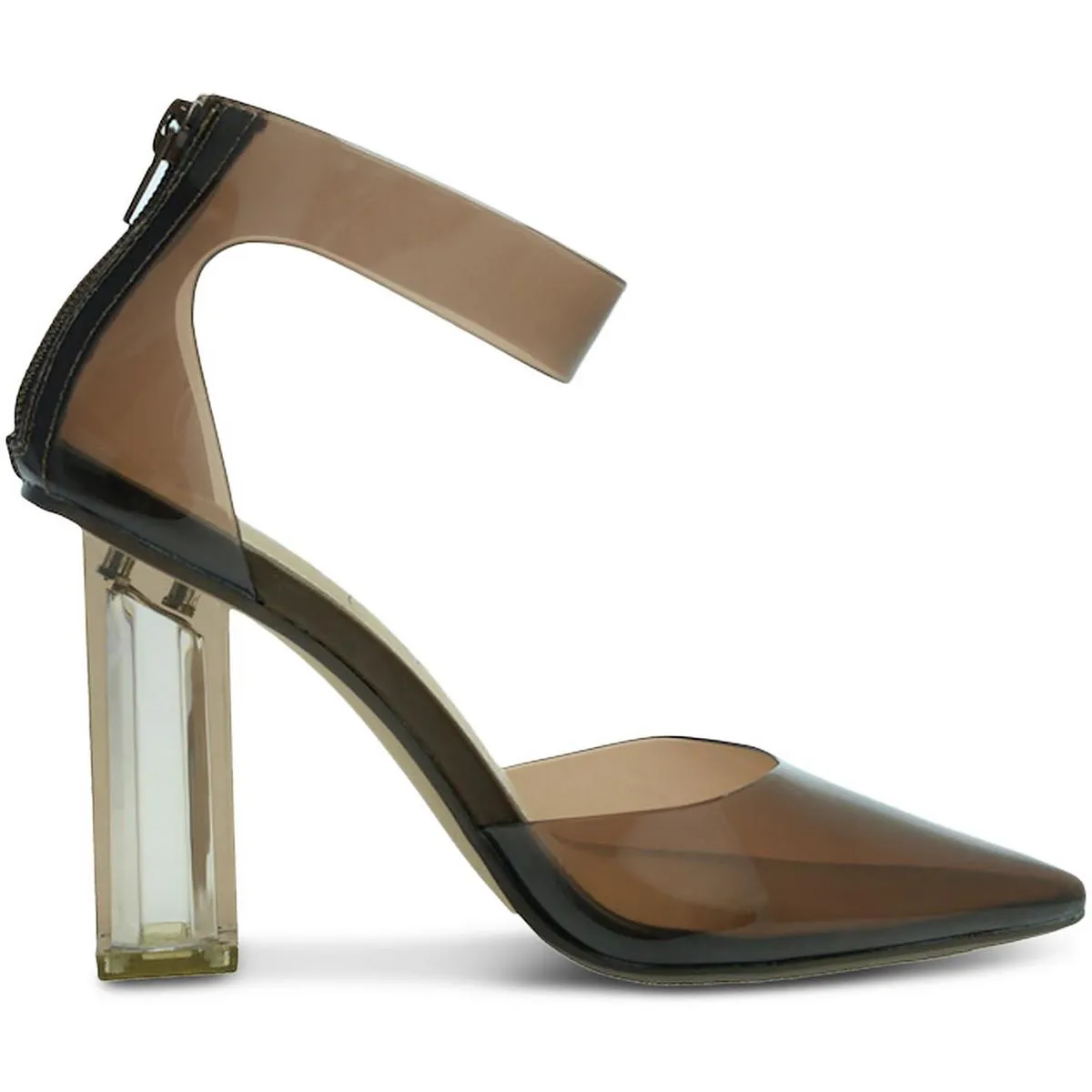 Dellie Womens Ankle Strap Pointed Toe Pumps