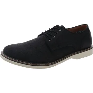 Delvey Mens Ortholite Faux Leather Derby Shoes