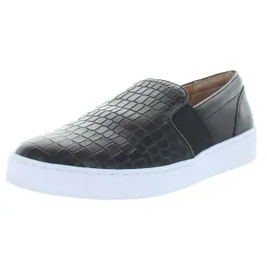 Demetra Croc Womens Leather Embossed Loafers