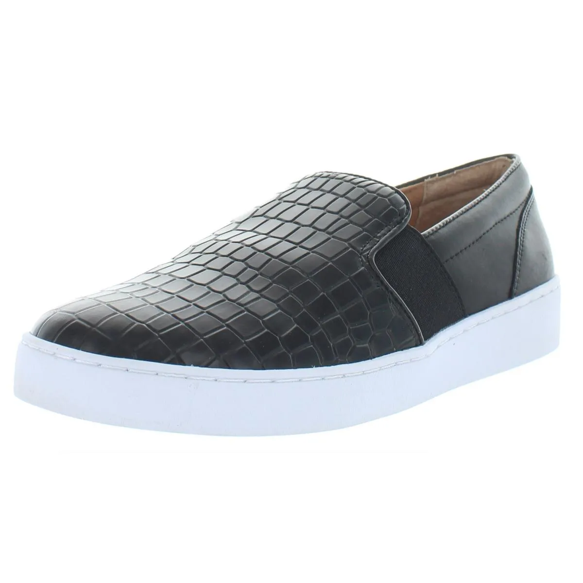 Demetra Croc Womens Leather Embossed Loafers