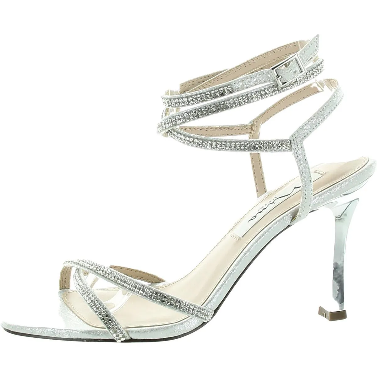 DENISE-FY Womens Strappy Faux Leather Pumps