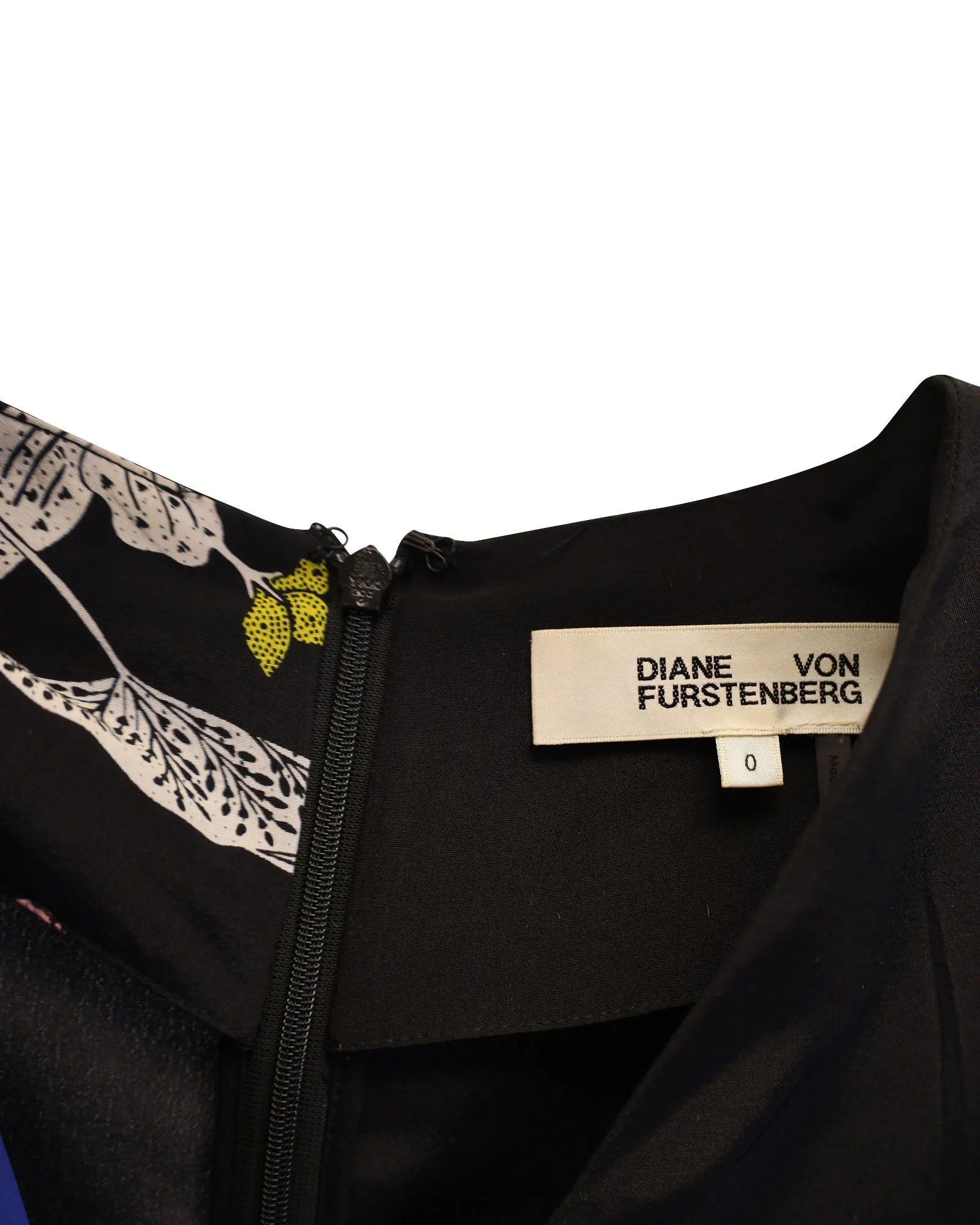 Diane Von Furstenberg Floral Short Sleeve Jumpsuit in Black Silk