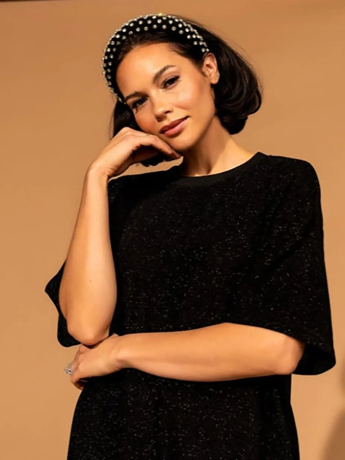 Dressed in Lala Size 3XL (22/24) Black Glitter Dress NWT