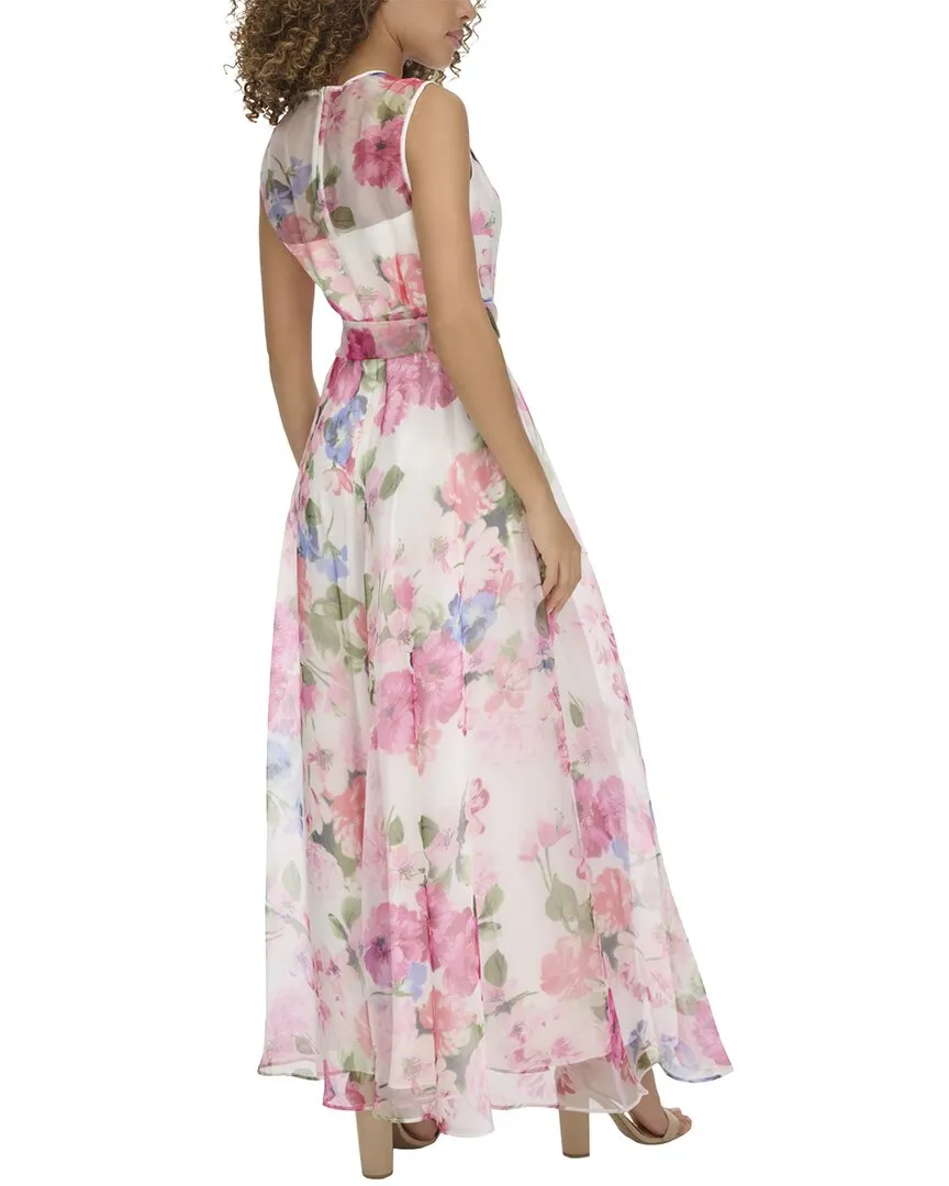 Eliza J Printed Organza Jumpsuit