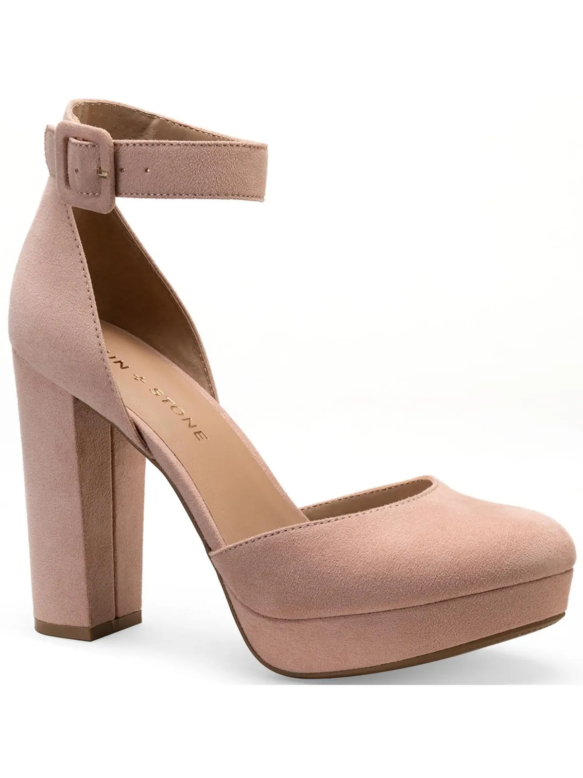 Estrella Womens Comfort Insole Ankle Strap Pumps