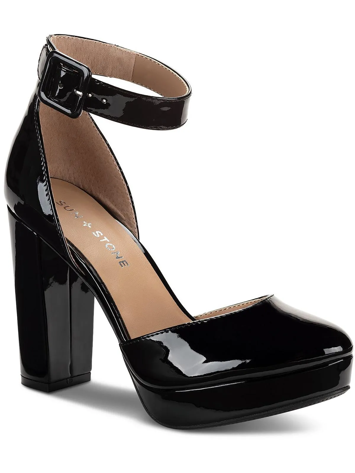 Estrella Womens Comfort Insole Ankle Strap Pumps