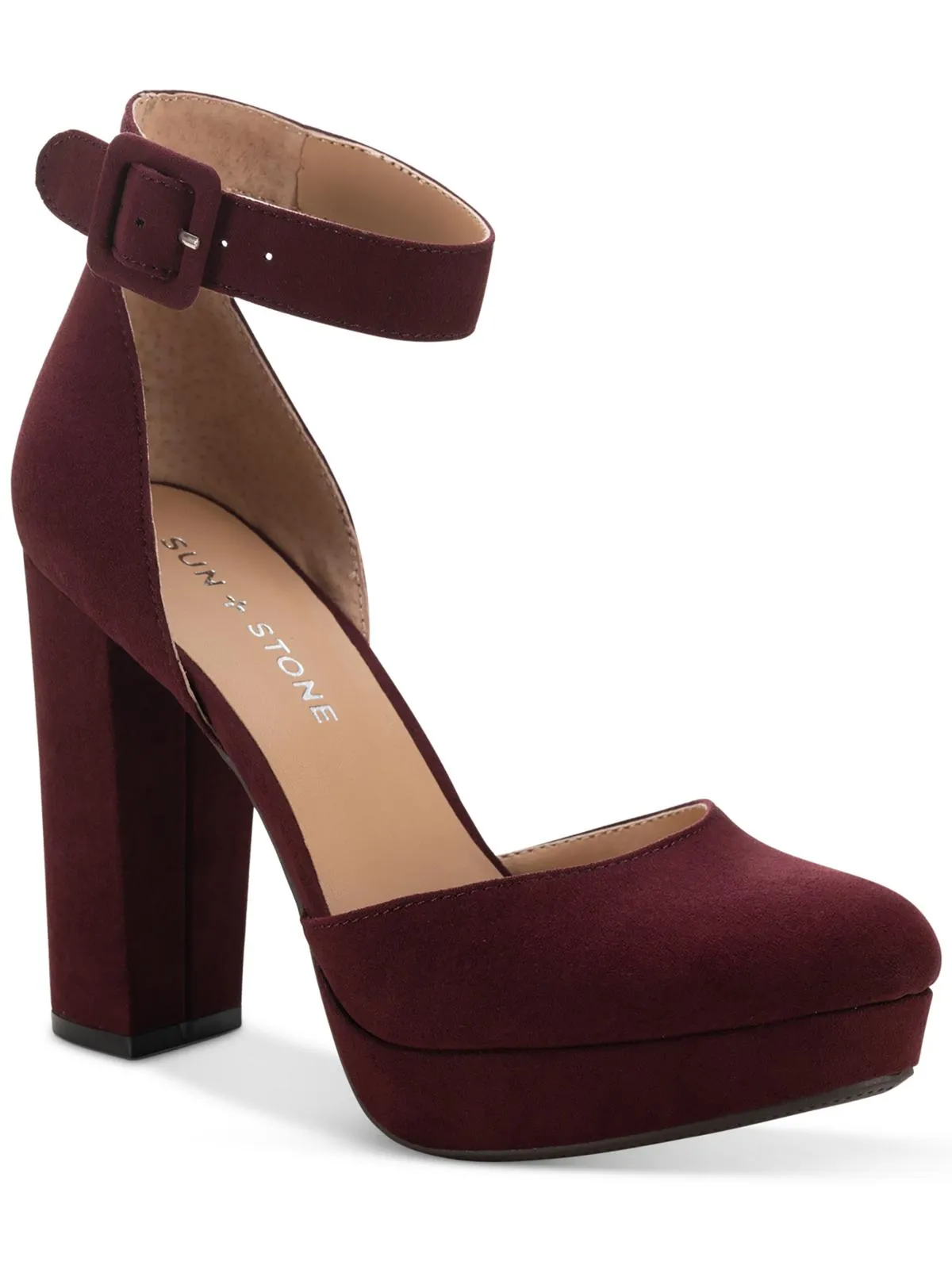 Estrella Womens Comfort Insole Ankle Strap Pumps