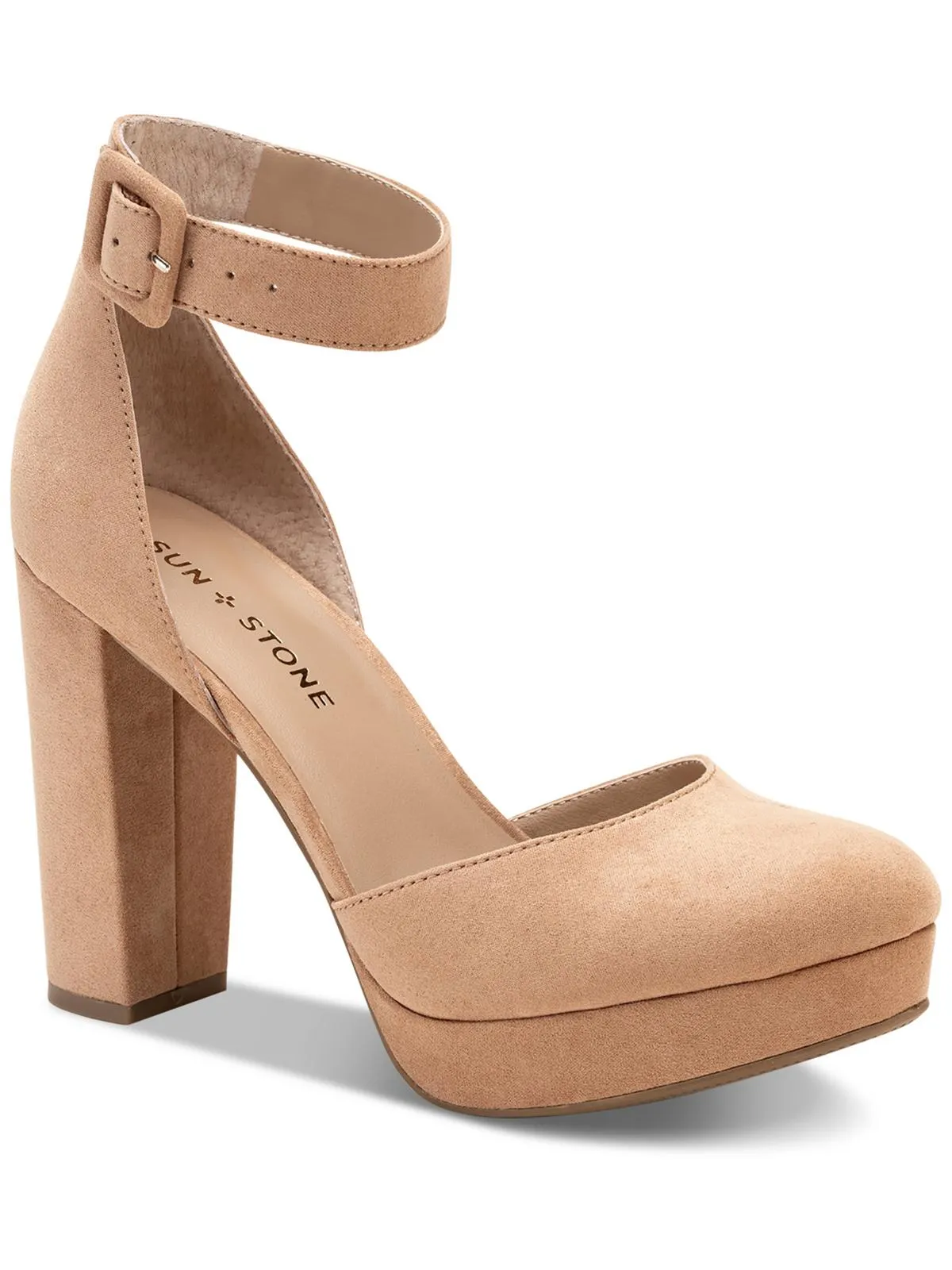 Estrella Womens Comfort Insole Ankle Strap Pumps