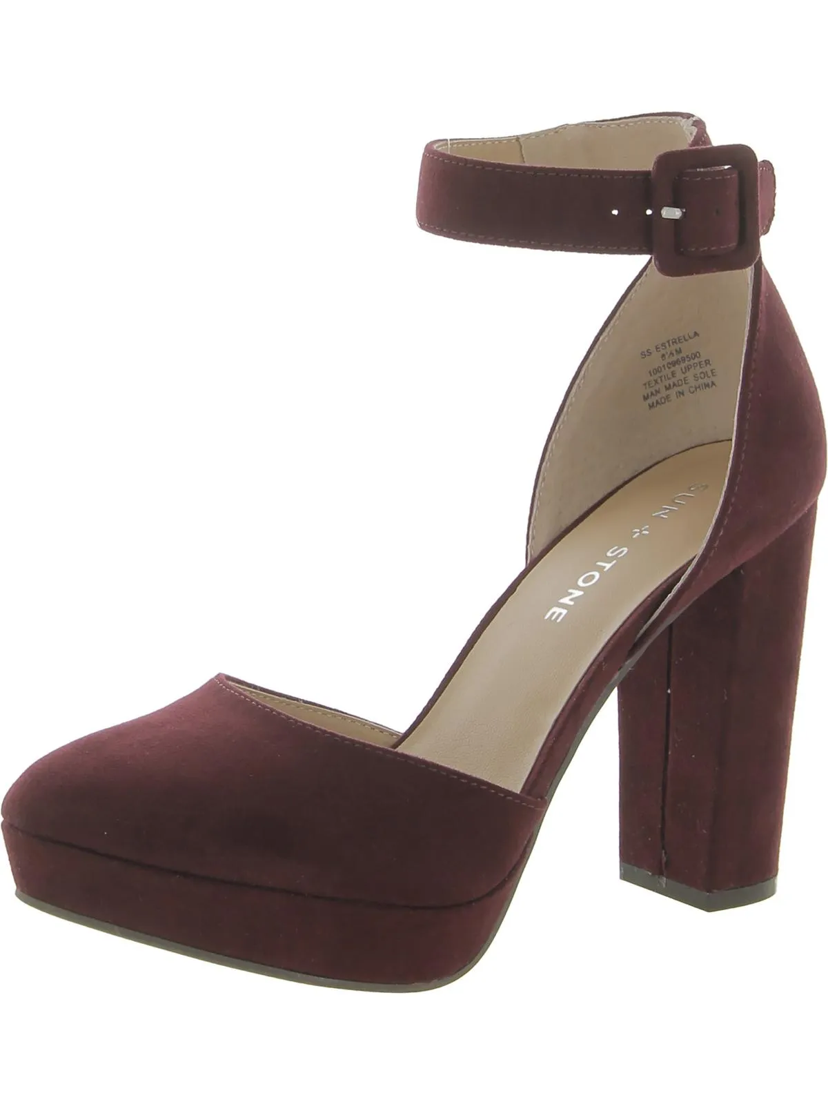 Estrella Womens Comfort Insole Ankle Strap Pumps