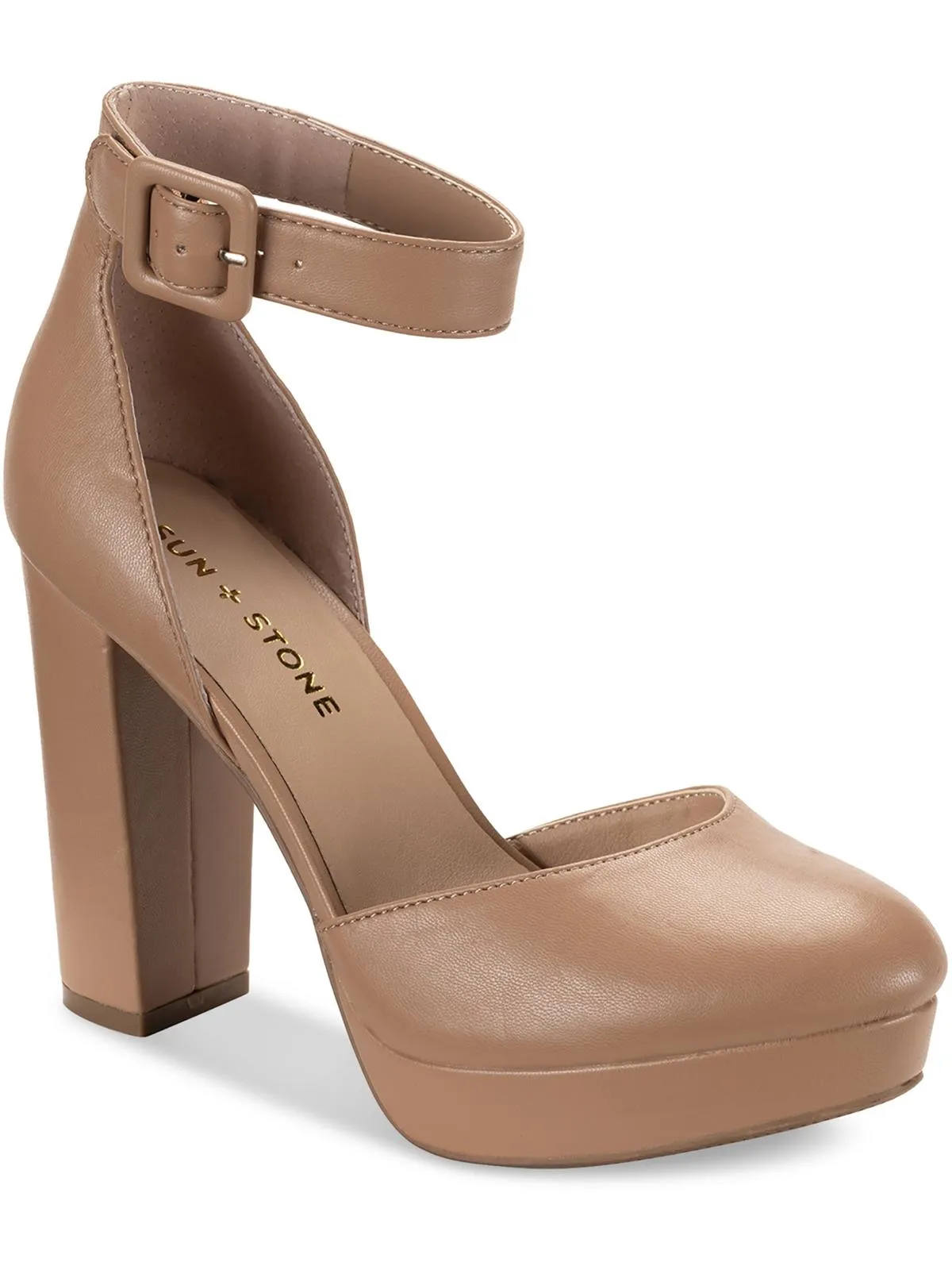 Estrella Womens Comfort Insole Ankle Strap Pumps