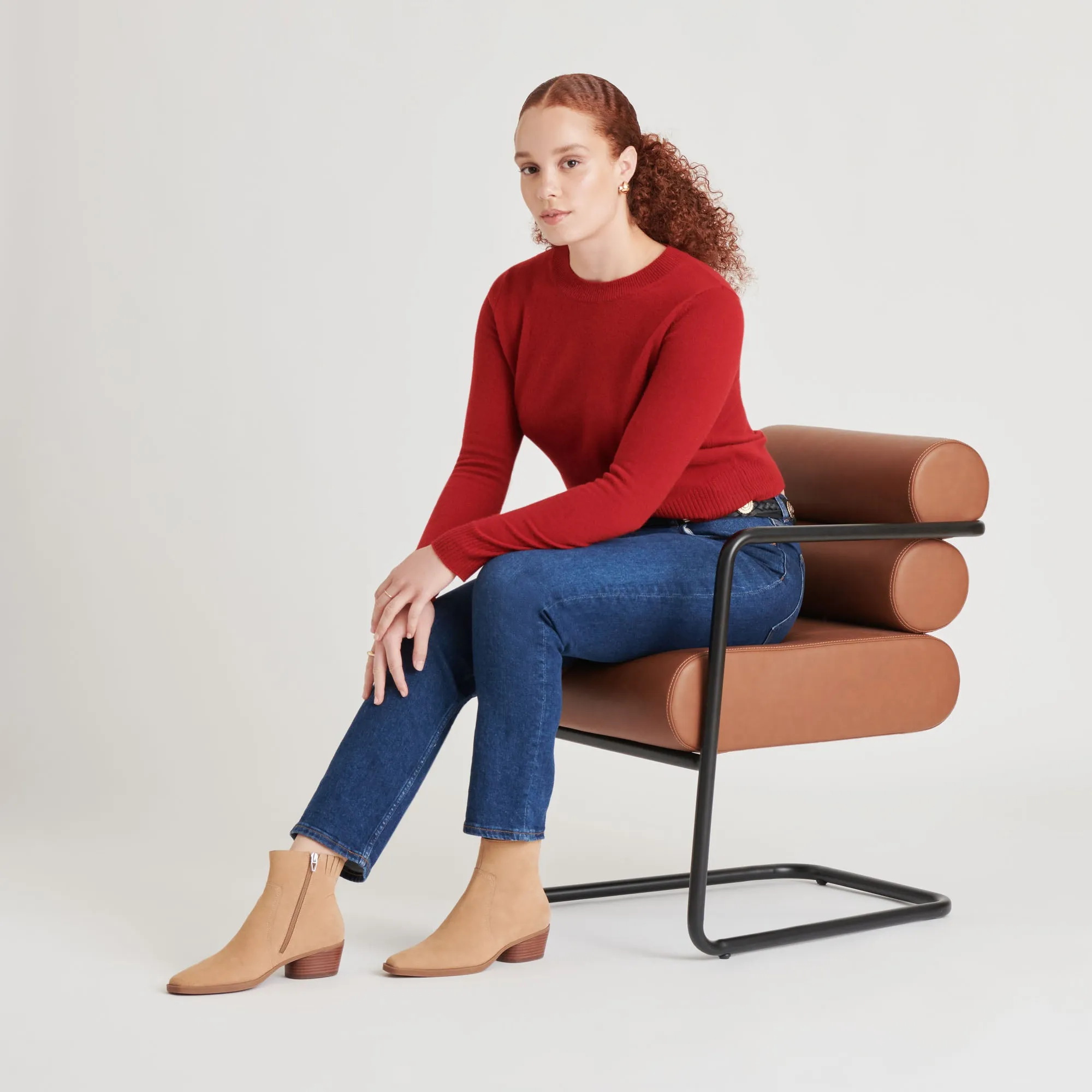 FAHARI H2O BOOTIES CAMEL SUEDE